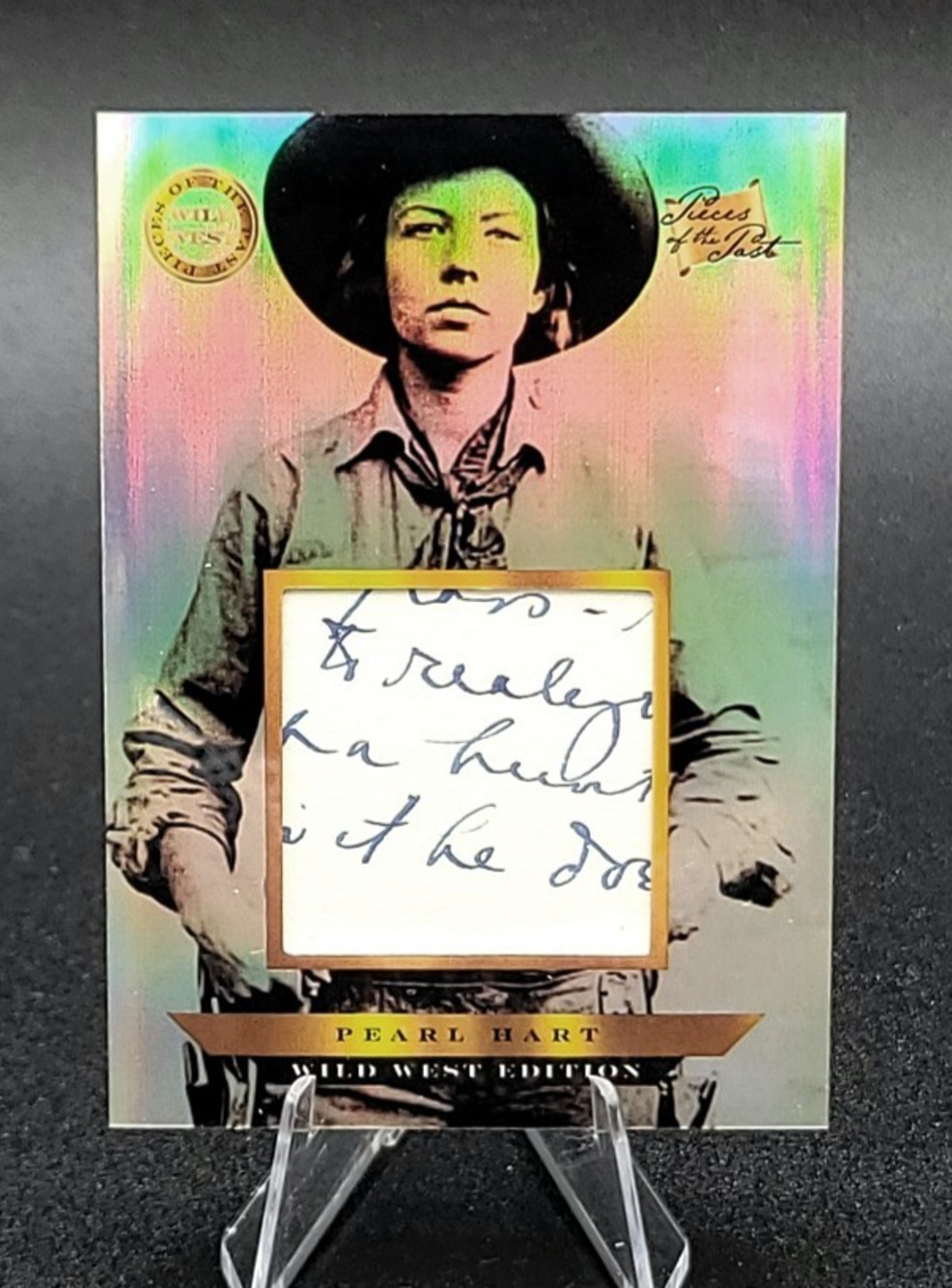 Authentic First Female Outlaw Pearl Hart Handwriting Relic Piece of History